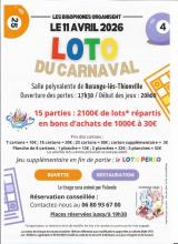 15 parties pour 2.100 e de lots. Réservation au 0680936700