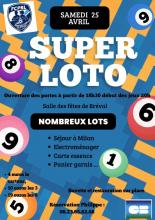 LOTO DU SAMEDI 25 AVRIL 2026 SALLE DES FETES DE BREVAL 78980 18H30