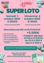 SUPER LOTO - SPECIAL BONS D'ACHAT - + DE 3.500 € DE LOTS DONT 2 DE 500 €