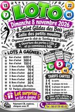 loto st gildas des bois loto st gildas des bois le dimanche 8 novembre a 14h