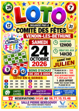 Loto comité des fêtes Loto Vendin les Béthune